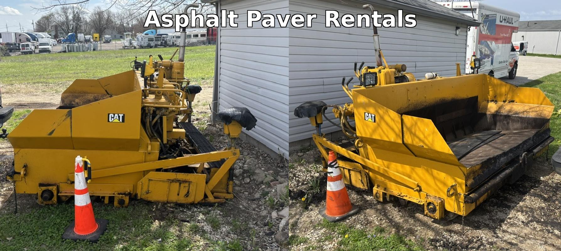 CAT asphalt paver machine available for rent in Greenwood Indiana
